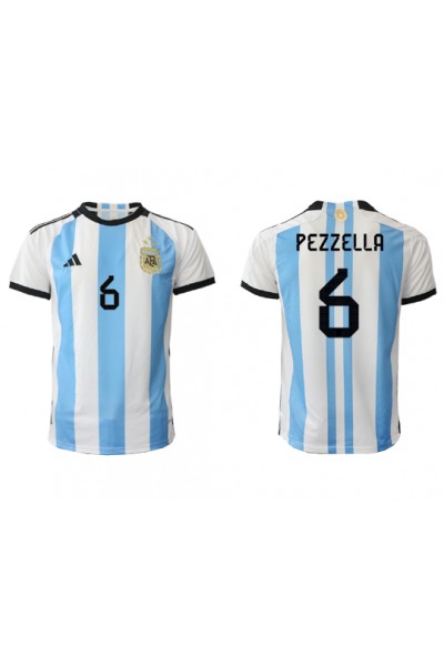Argentinië German Pezzella #6 Voetbaltruitje Thuis tenue WK 2022 Korte Mouw
